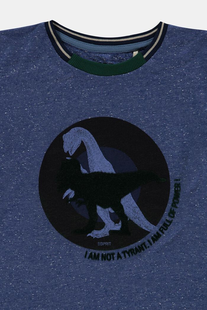 T-shirt met print, van 100% katoen, BLUE, detail image number 2