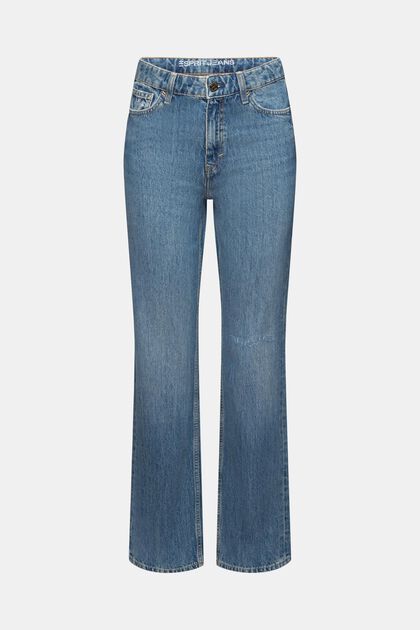 Straight jeans met retrolook en hoge taille