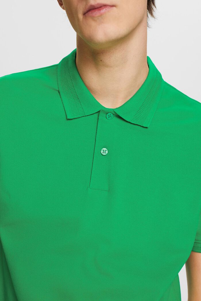 Poloshirt van pimakatoen-piqué, GREEN, detail image number 2