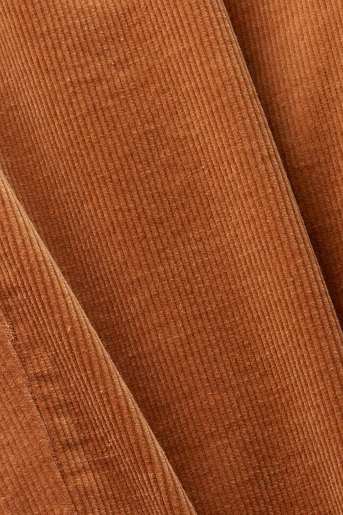 Straight fit corduroy broek met hoge taille, CARAMEL, detail image number 6