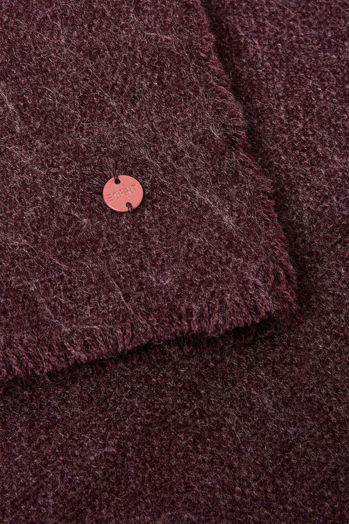 Oversized sjaal, BORDEAUX RED, detail image number 1