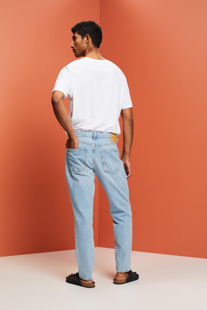 Relaxte jeans met een slim fit, BLUE LIGHT WASHED, detail image number 4