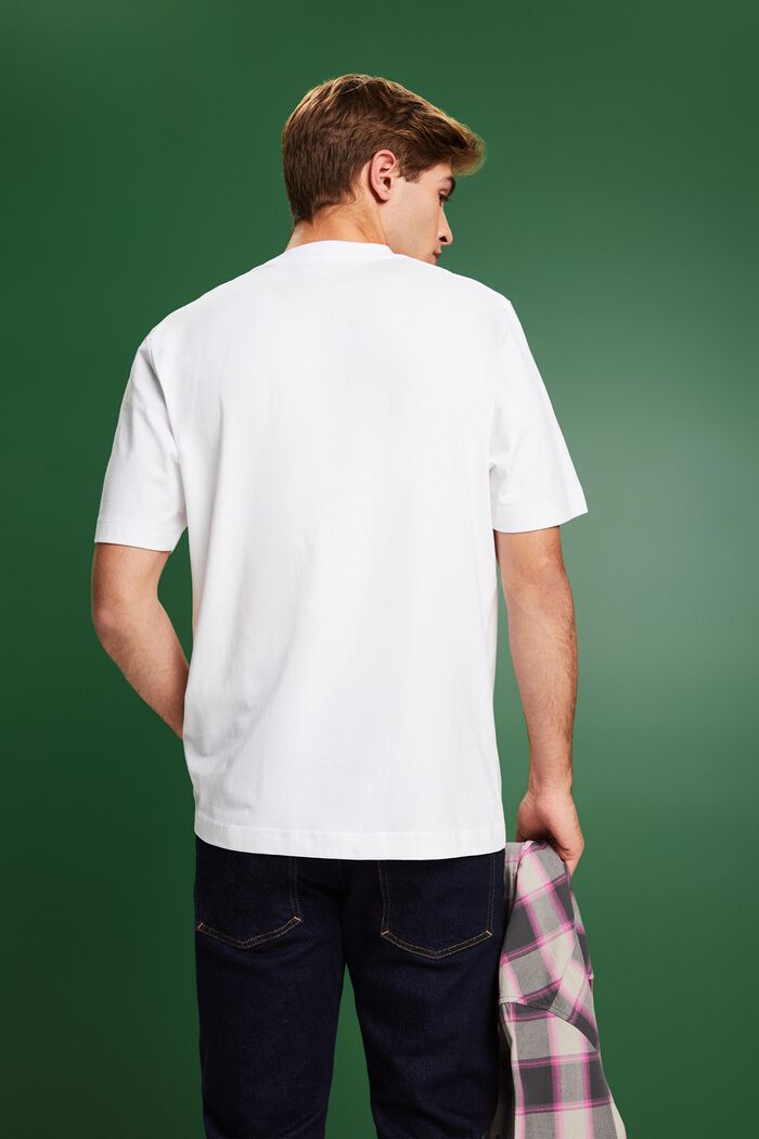 T-shirt met korte mouwen en logo, WHITE, detail image number 2