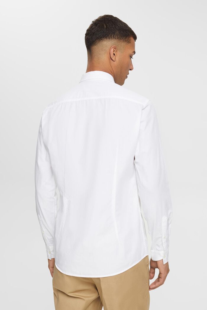 Slim fit, duurzaam katoenen overhemd, WHITE, detail image number 3