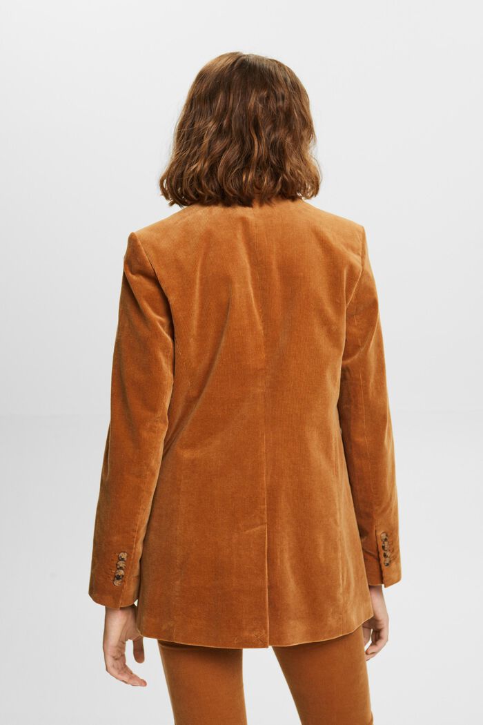 Double-breasted corduroy blazer, CARAMEL, detail image number 3