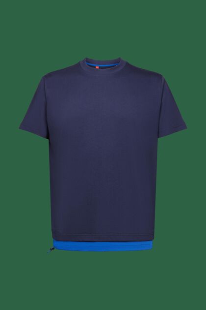 T-shirt van katoen-jersey met tunnelkoord