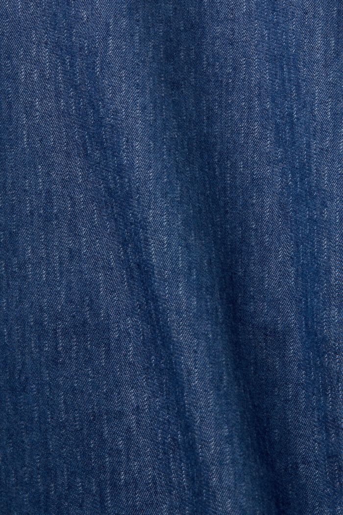 Lichte denim blouse, 100% katoen, BLUE MEDIUM WASHED, detail image number 5
