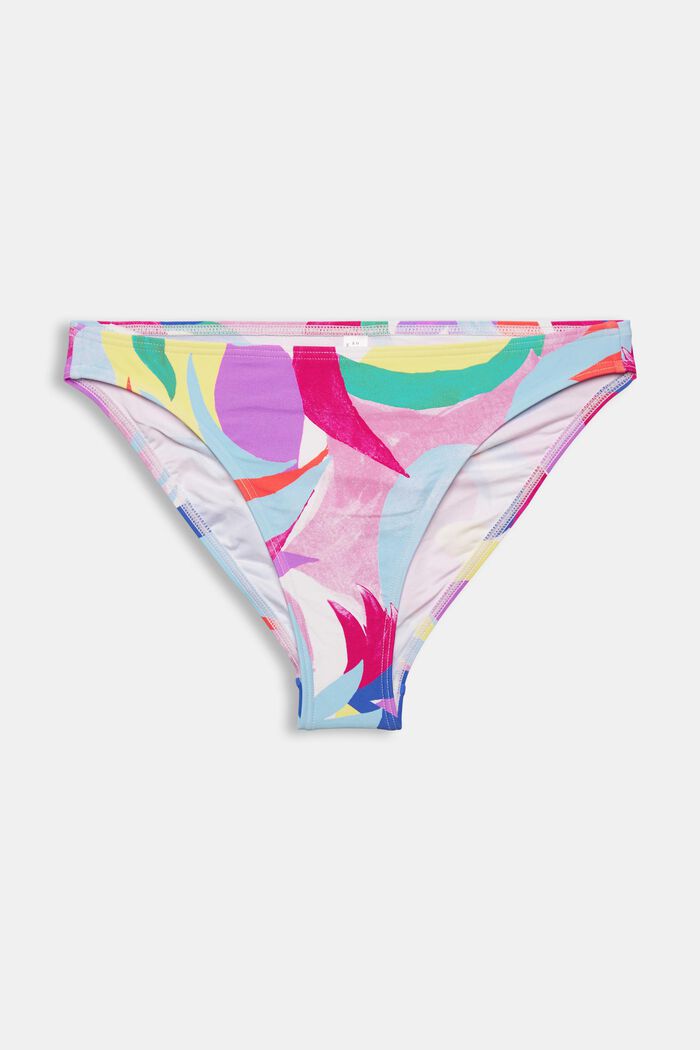 Gerecycled: bikinislip met kleurig motief, VIOLET, overview