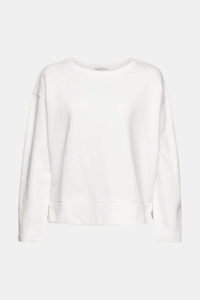 Sweatshirt van zuiver katoen, OFF WHITE, detail image number 7