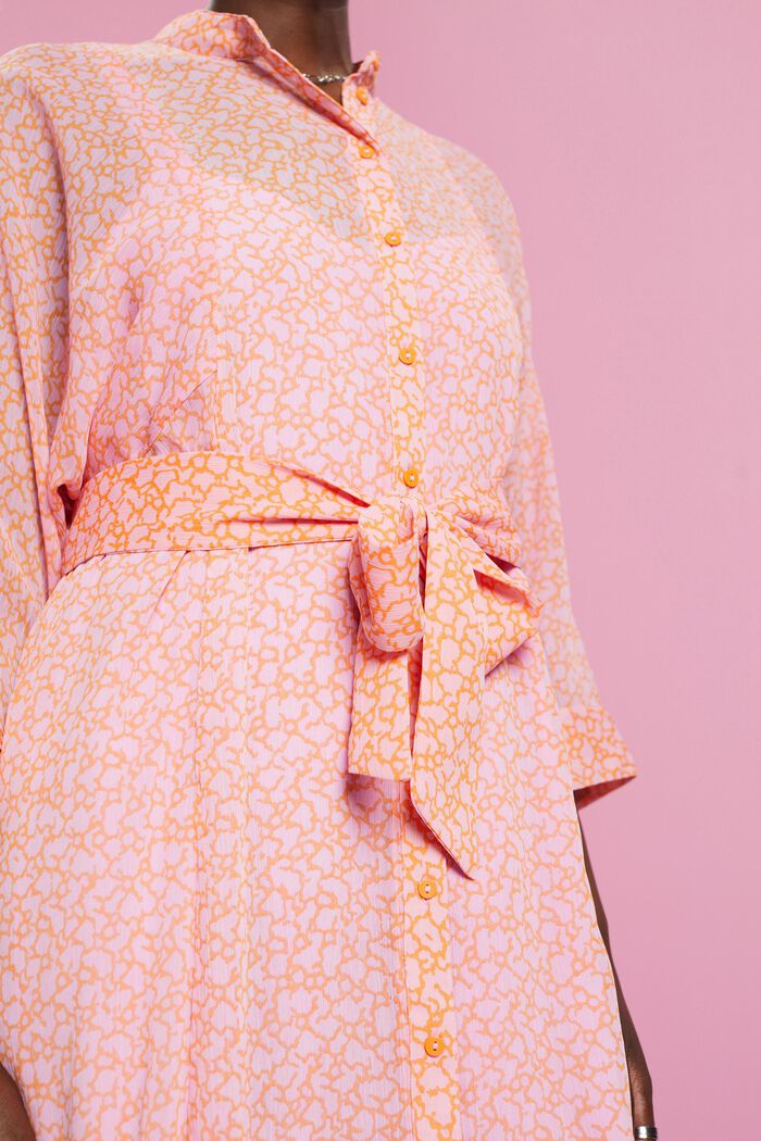 Midi-jurk met motief all-over, LILAC, detail image number 2
