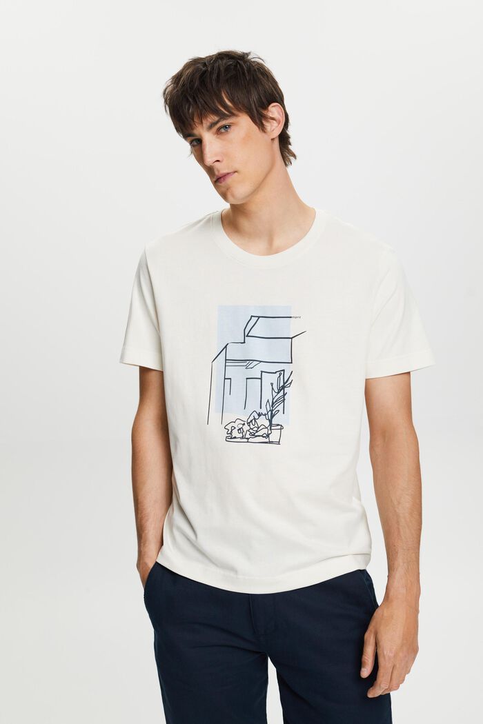 T-shirt met print op de voorkant, 100% katoen, ICE, detail image number 0