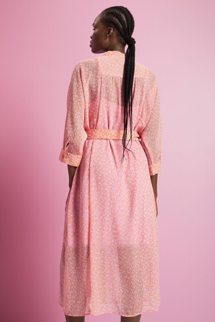 Midi-jurk met motief all-over, LILAC, detail image number 3