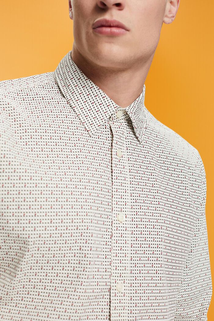 Slim fit-overhemd met patroon all-over, ICE, detail image number 2