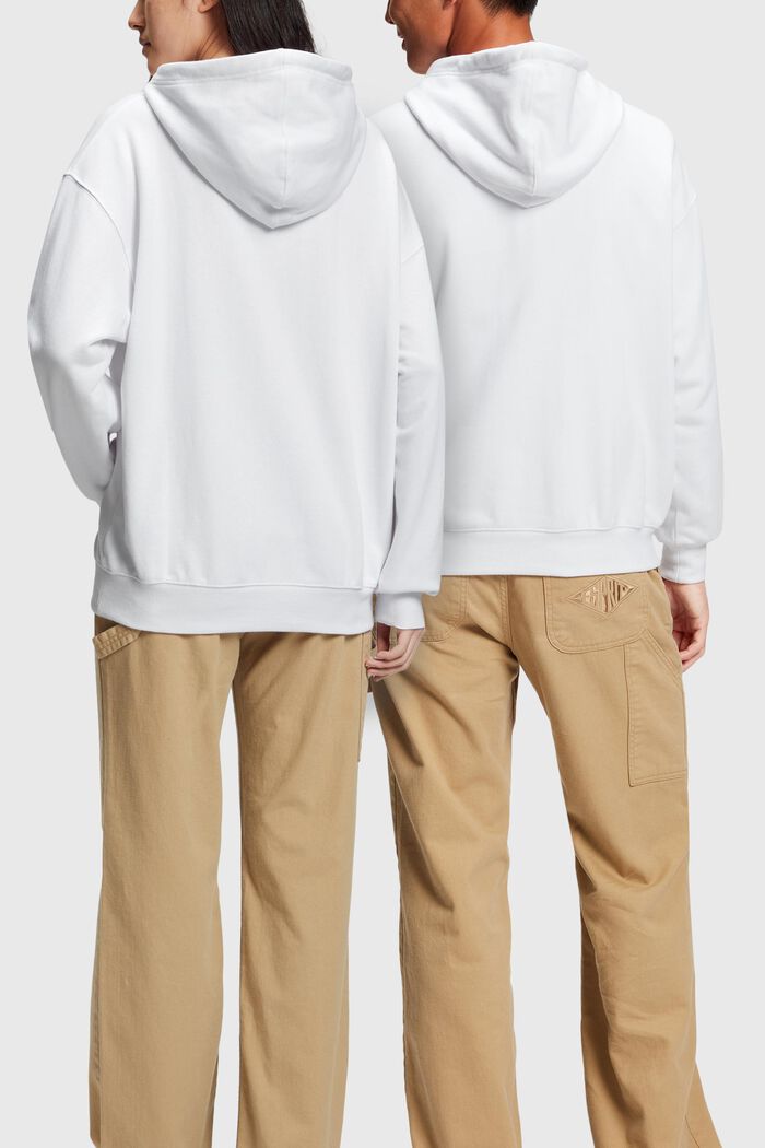 Uniseks sweatshirt met capuchon, WHITE, detail image number 2