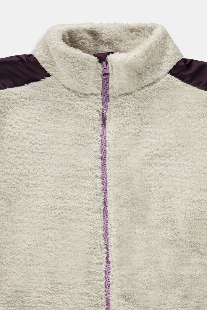 Zachte mantel van fleece, DUSTY NUDE, detail image number 2