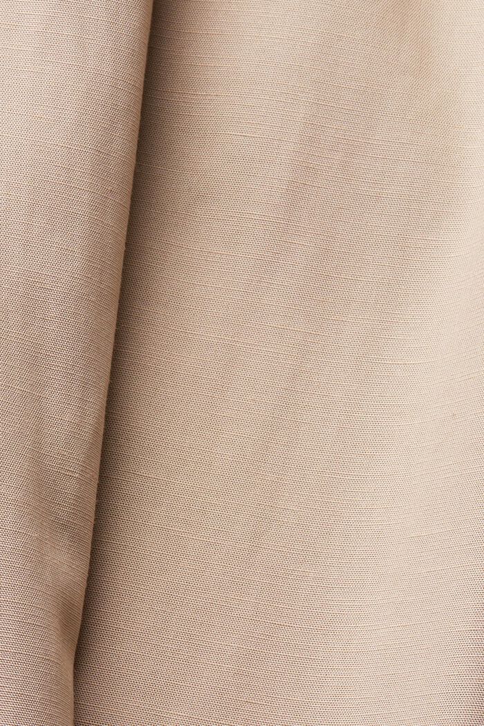 Met linnen: broek met wijde pijpen en koord, LIGHT TAUPE, detail image number 4