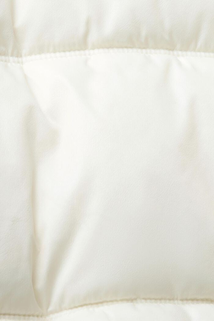 Gewatteerde jas met afneembare capuchon, OFF WHITE, detail image number 5