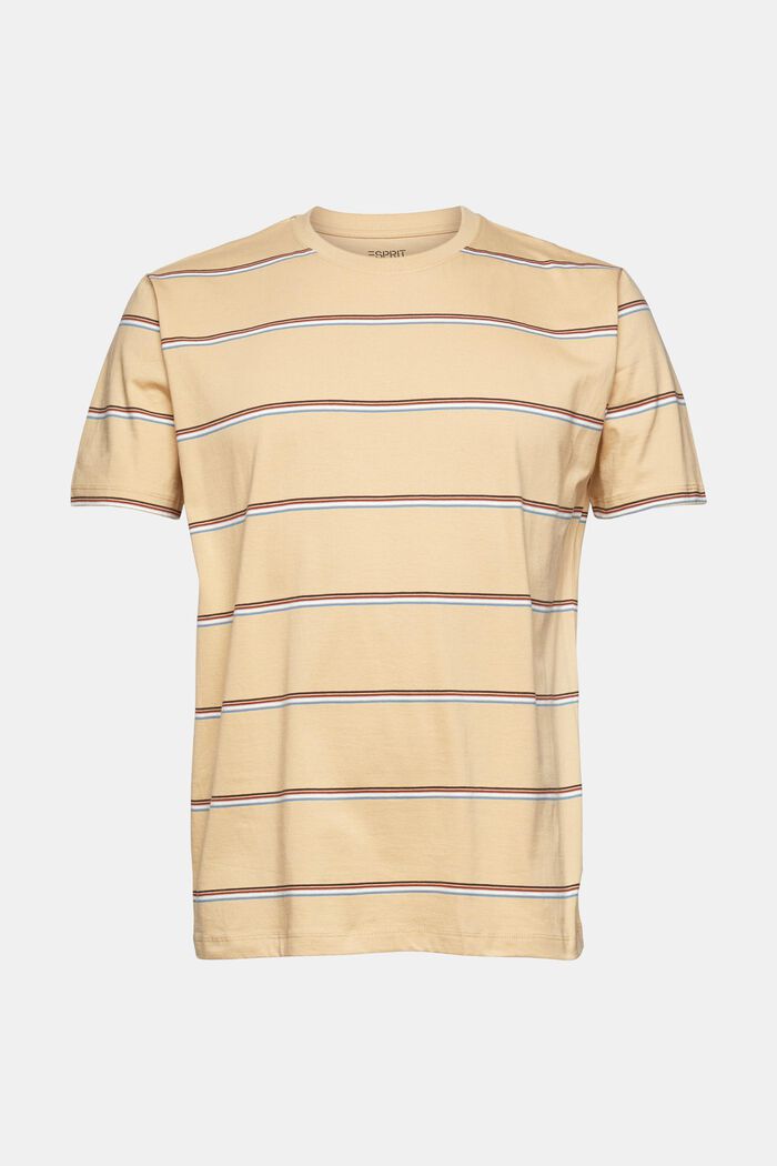 Jersey T-shirt met streepmotief, SAND, overview