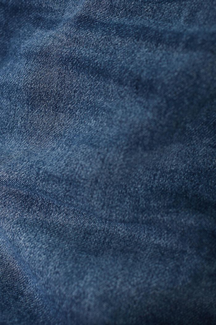 Korte jeans met tunnelkoord, BLUE DARK WASHED, detail image number 4