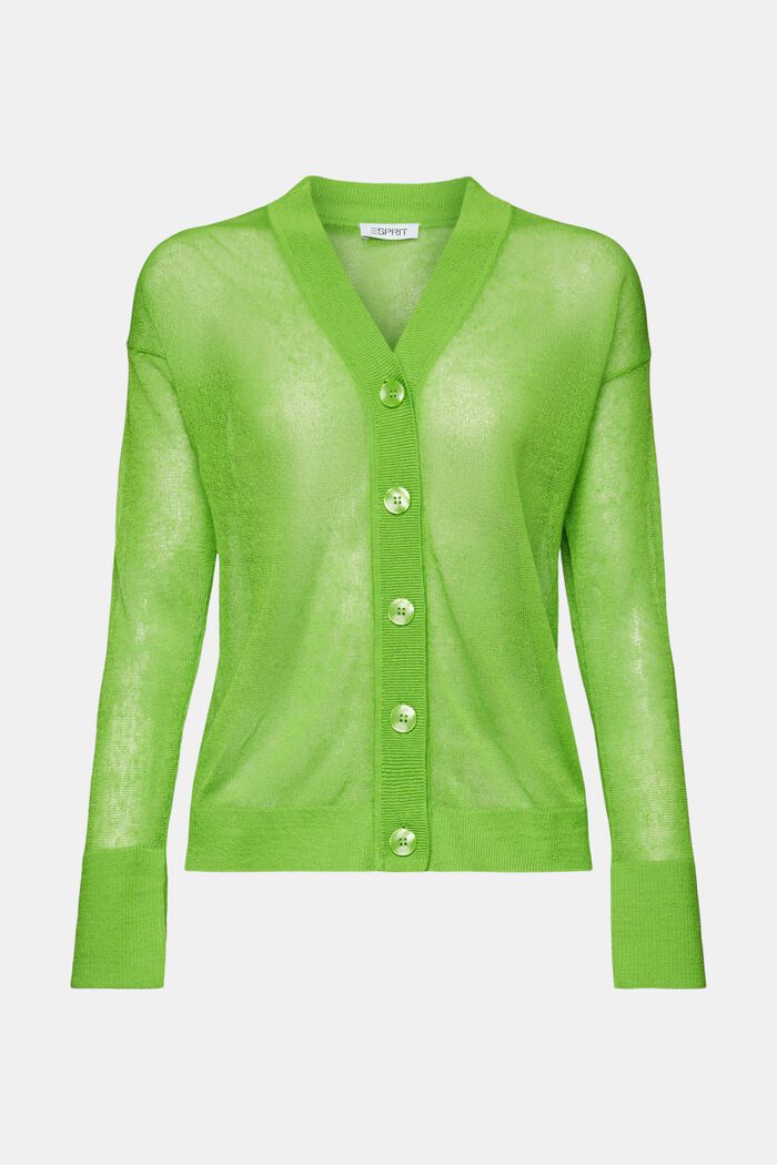 Transparant, gebreid vest, CITRUS GREEN, detail image number 6