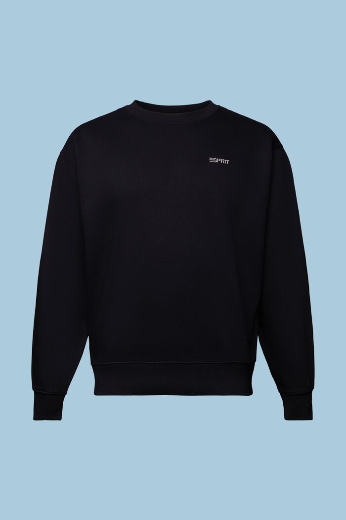 Sweatshirt met grafisch logo, BLACK, detail image number 6