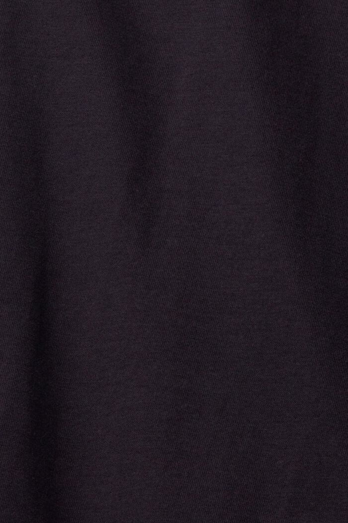 Lang T-shirt met zijsplit, BLACK, detail image number 5