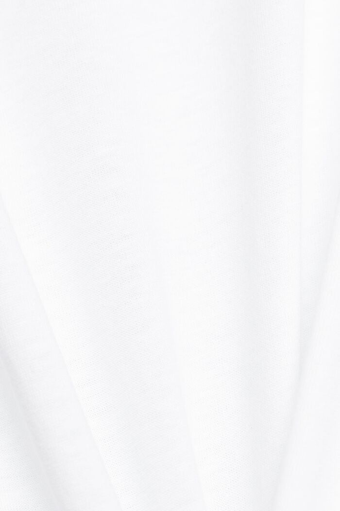 Katoenen T-shirt met ronde hals, WHITE, detail image number 6