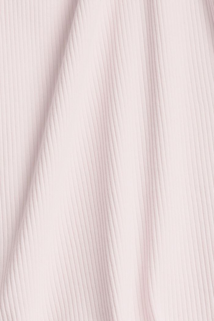 Korte pyjama van geribde jersey, PASTEL PINK, detail image number 4