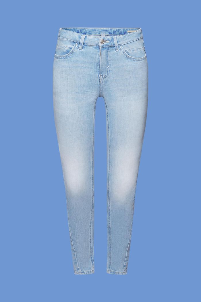 Slim fit-jeans met middelhoge taille, BLUE BLEACHED, detail image number 6