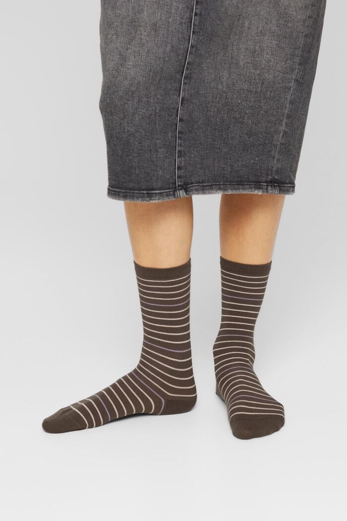 2 paar sokken van een mix met biologisch katoen, MILITARY, detail image number 2