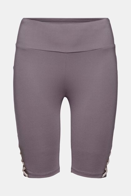Gerecycled: sportshort met E-DRY, TAUPE, overview