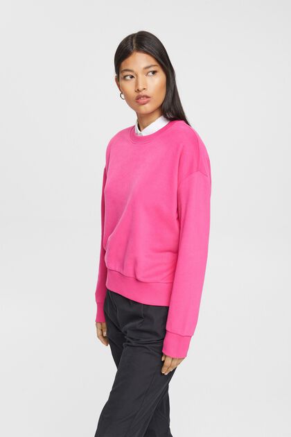 Sweatshirt met comfortabele pasvorm, PINK FUCHSIA, overview