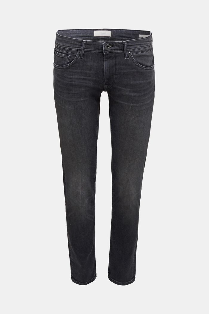 Jeans van organic cotton met gerecycled materiaal, GREY MEDIUM WASHED, overview