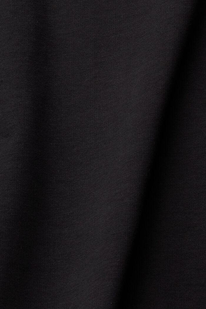 Sweatshirt met korte mouwen van 100% katoen, BLACK, detail image number 5