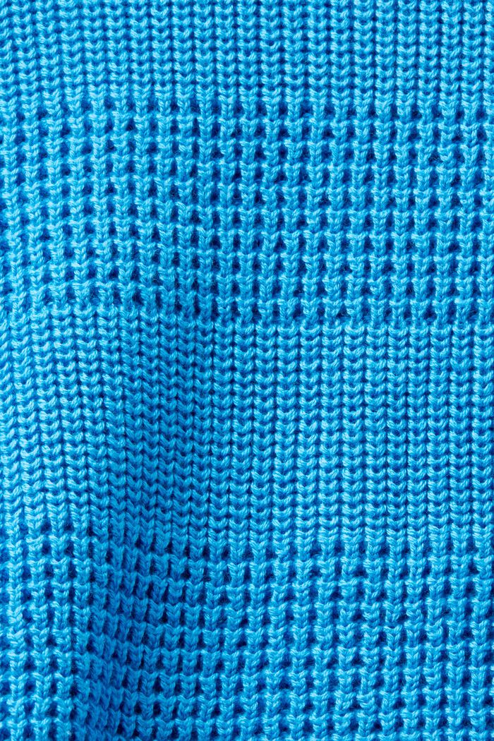 Gestructureerde trui met ronde hals, BLUE, detail image number 5
