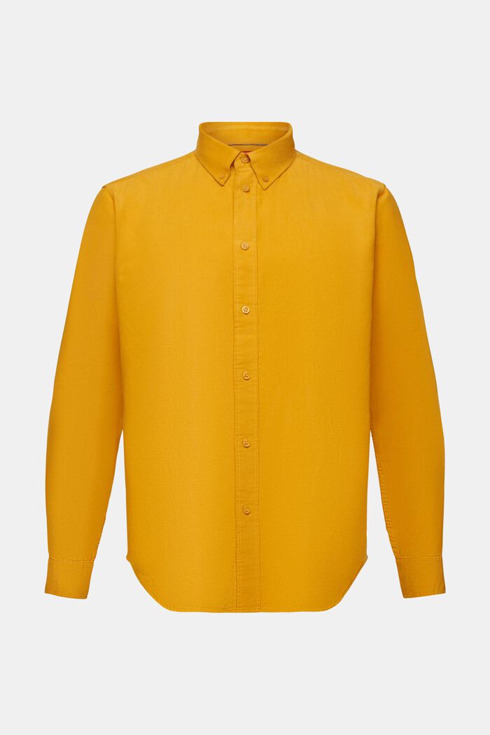Overhemd van corduroy, 100% katoen, NEW AMBER YELLOW, detail image number 6