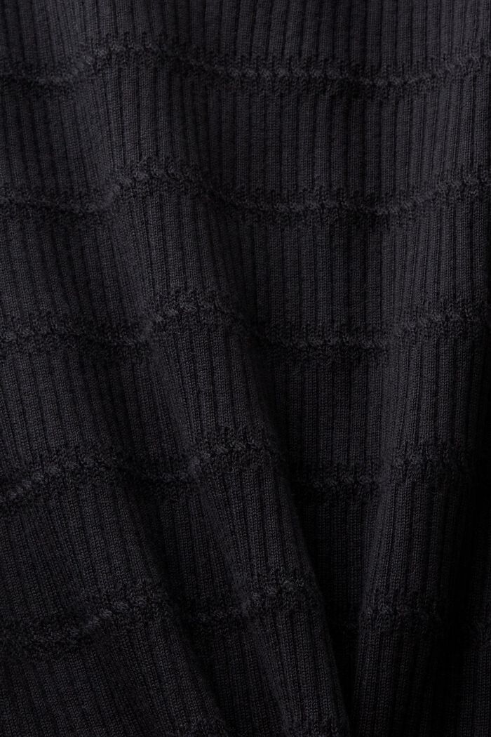 Trui-top met V-hals, BLACK, detail image number 4