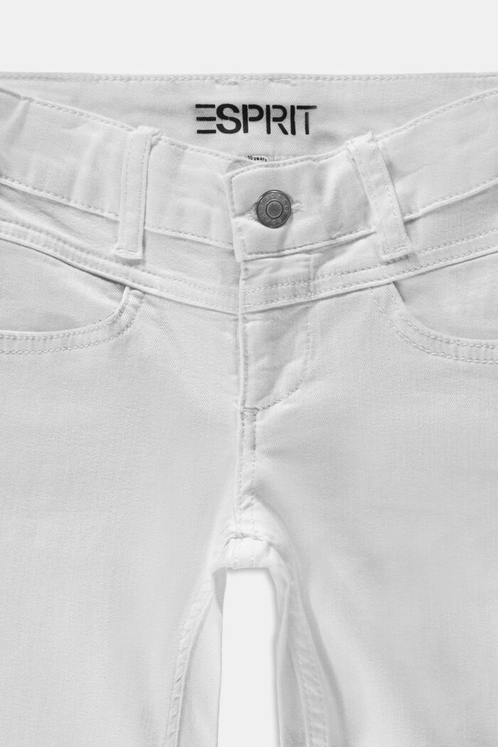 Gerecycled: capri-jeans met verstelbare band, WHITE, detail image number 2