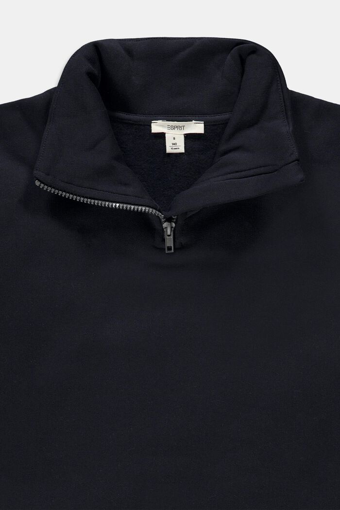 Sweatshirt met halve ritssluiting, NAVY, detail image number 2