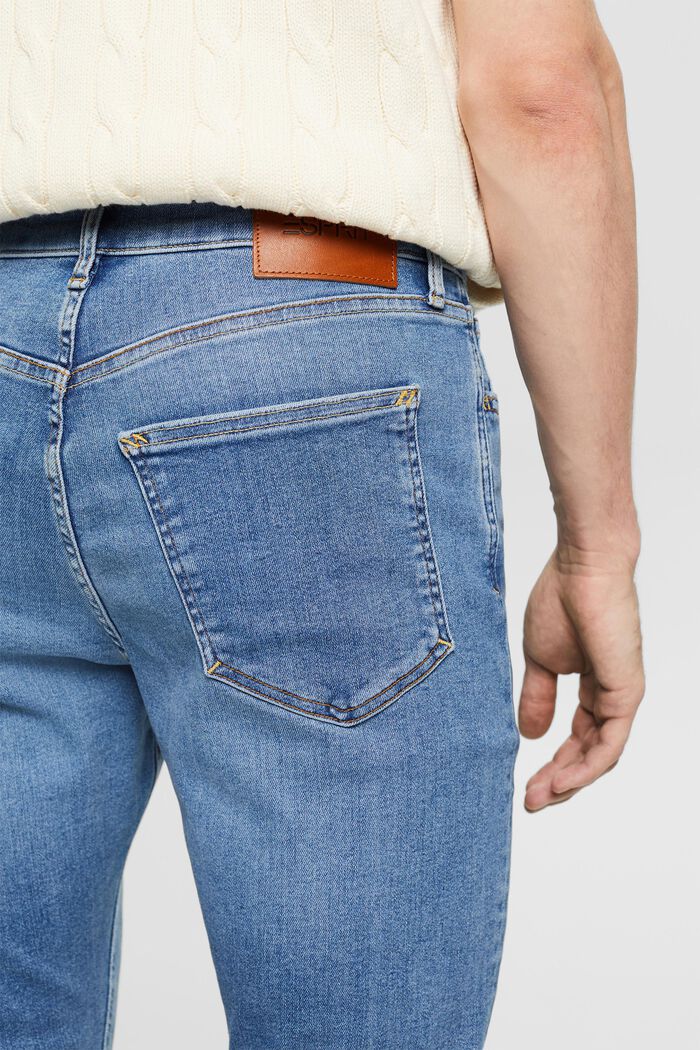 Mid rise skinny jeans, BLUE LIGHT WASHED, detail image number 3