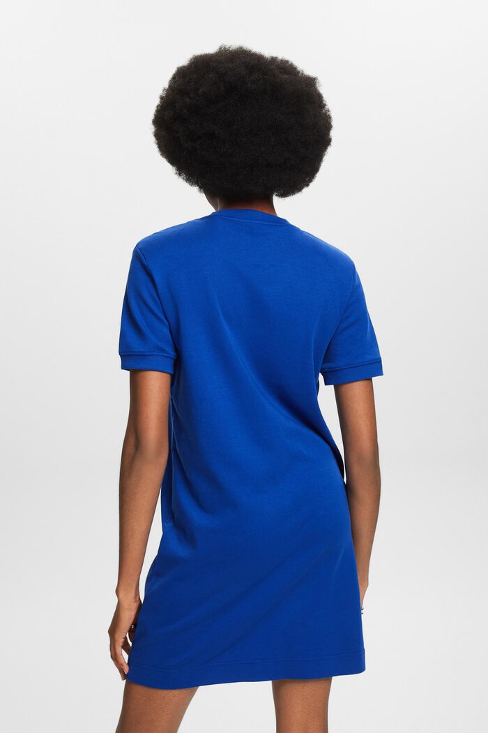 Gewatteerde T-shirtjurk van katoen, BRIGHT BLUE, detail image number 2