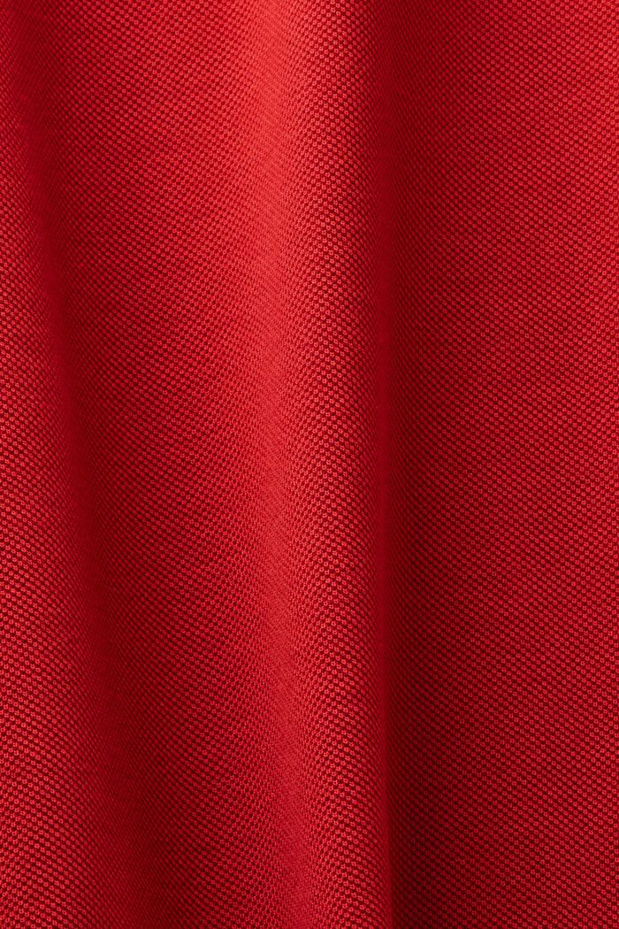 Poloshirt van pimakatoen-piqué, DARK RED, detail image number 5