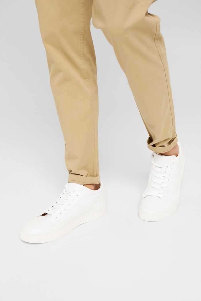 Sneakers in leerlook, WHITE, detail image number 3