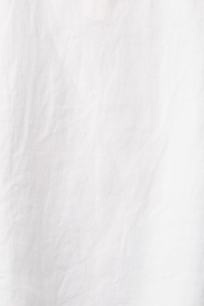 Blouse met knoopdetails van 100% linnen, WHITE, detail image number 4