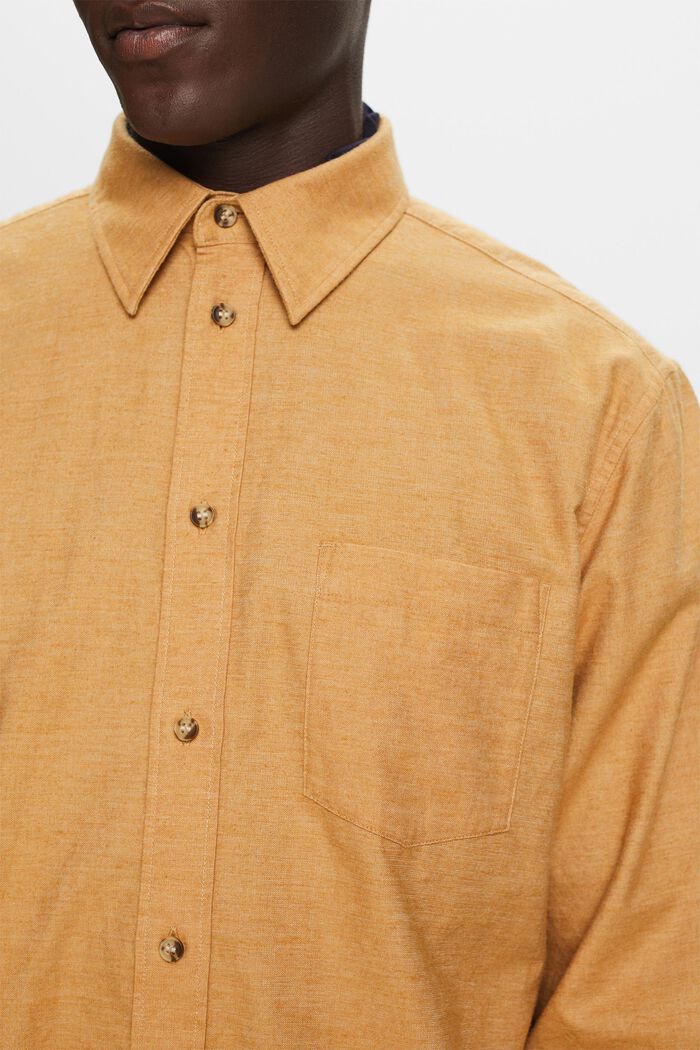 Gemêleerd shirt, 100% katoen, CAMEL, detail image number 2
