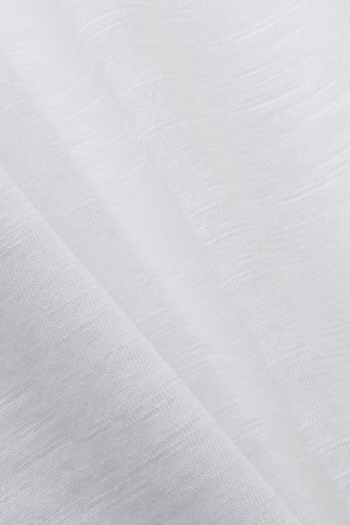 Basic T-shirt met ronde hals, 100% katoen, WHITE, detail image number 5