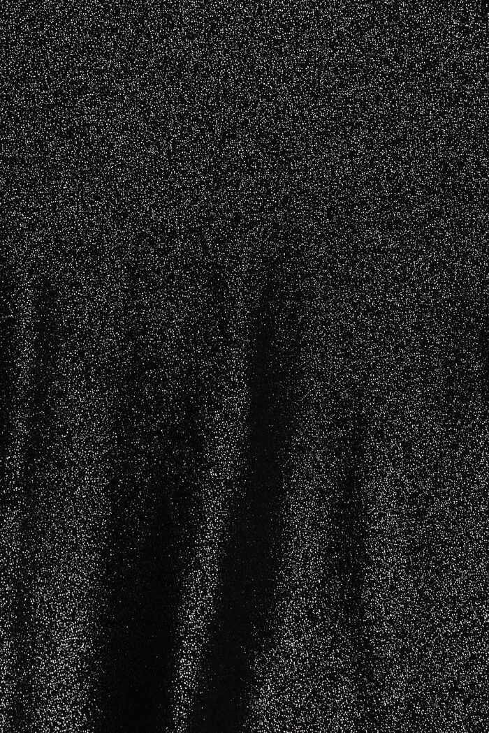 Longsleeve met glittereffect, LENZING™ ECOVERO™, BLACK, detail image number 4