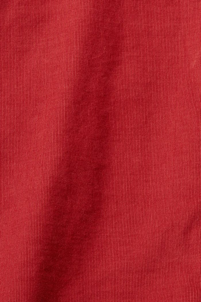 Overhemdblouse van fijn corduroy, TERRACOTTA, detail image number 5