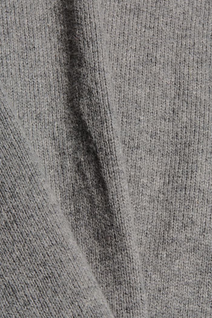 Met wol: trui met laagjeslook, GUNMETAL, detail image number 4