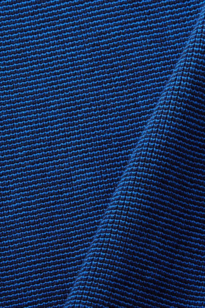 Gestreepte trui met opstaande kraag, NAVY, detail image number 5